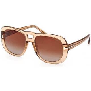 Tom Ford FT1012 BILLIE 45F 56 Solbriller Kvinder Brun - Transparent Brown - 56mm