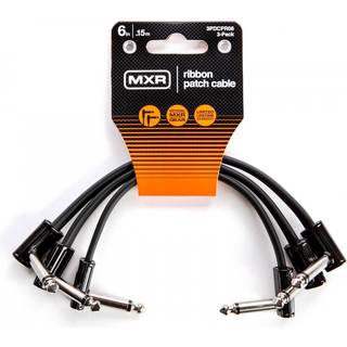 Dunlop MXR 3PDCPR06 Ribbon Patch Cable 3 Pack 15 cm Vinklet - Vinklet Patchkabel