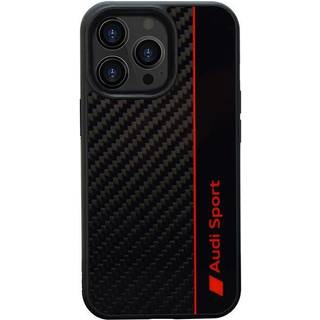 Audi Carbon Fiber Stripe iPhone 13 Pro / 13 sort hardcase