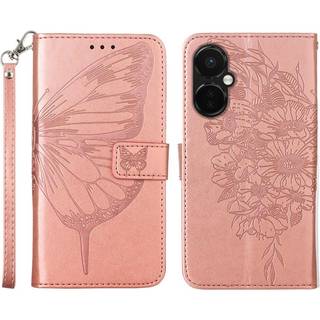 SKALO OnePlus Nord CE 3 Lite 5G Mandala Butterfly Flip Cover - Rosa guld