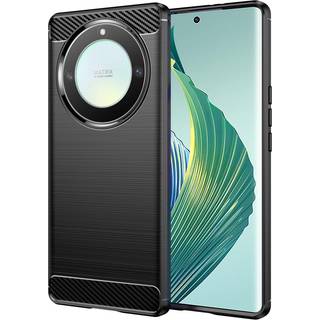 Honor Magic5 Lite Brushed Carbon Bagside Cover - Sort