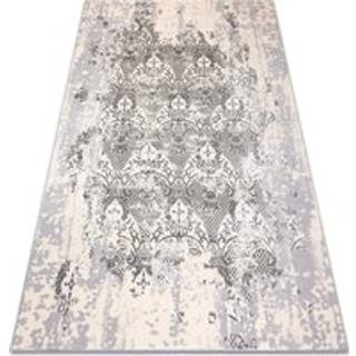 Tæppe CORE W3824 Pynt Vintage - strukturelt, to niveauer af fleece, fløde / grå 120x170 cm