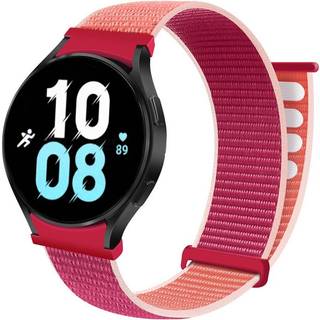 Nylon Armbånd  No-Gap Samsung Galaxy Watch 5 (44mm) - Pomegranate