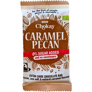 Chokay Bar extra Dark Caramel Pecan 65% Øko - 70 g