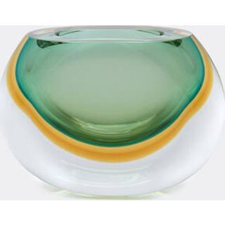 Gardeco Vases - 'Vase 92', mini, green and amber in GREEN Glass