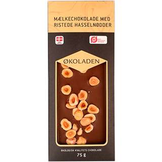 Økoladen Chokolade Mælk M. Ristede Hasselnødder Økologisk - 75 g
