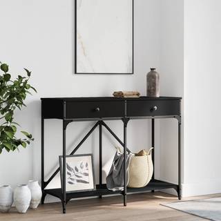 konsolbord 100x39x78,5 cm konstrueret træ sort