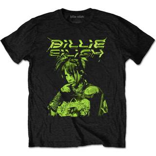 Billie Eilish Skjorte Illustration Unisex Black S