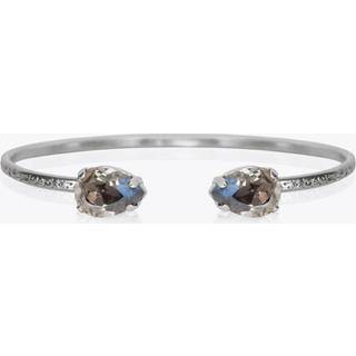 Petite Drop armbånd black diamond rhodium