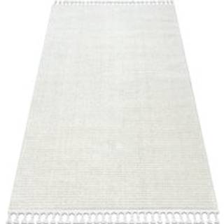 Tæppe SEVILLA PC00B strimler, striber hvid Tassels berbery Marokkansk shaggy 160x220 cm