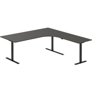 Hæve-sænkebord DNA, Antracit 2000x2000 mm Højre 3-ben/Sort