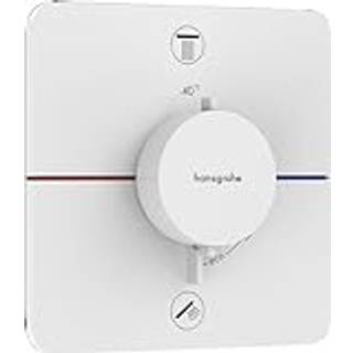 hansgrohe ShowerSelect Comfort Q termostat til indbygning med afspærring til 2 udtag. Mat hvid