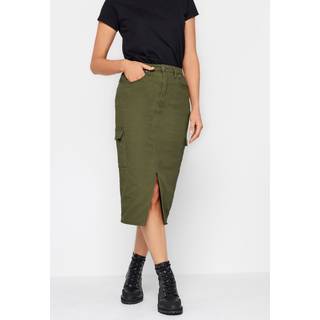 Lts Tall Khaki Green Cargo Midi Skirt 20 Lts | Tall Women's Midi Skirts