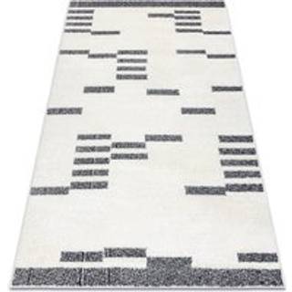 Tæppe moderne MODE 8511 geometrisk creme / sort 80x150 cm