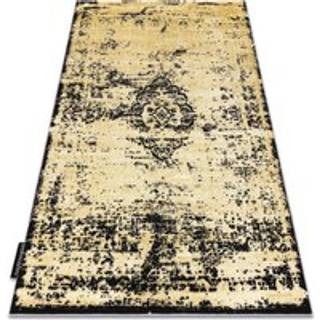 Tæppe DE LUXE moderne 2083 Pynt vintage vasket - Strukturelle guld / grå 240x340 cm