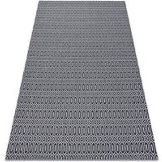 Tæppe CASA Økologisk, EKO SISAL Boho Mesh 22075 sort / grå, lavet af genbrugsbomuld 75x150 cm