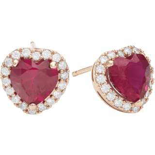 Lily and Rose Delphine stud earrings - Pink ruby Pink ruby