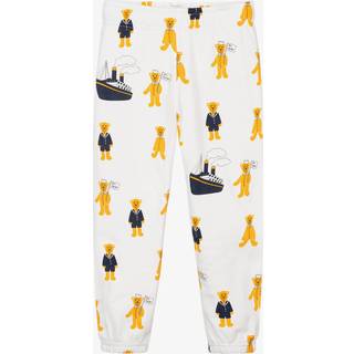Mini Rodini Printed cotton sweatpants - white - Y 6/7