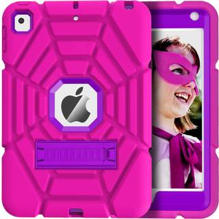 Grifobes til iPad Mini 5 -sag til iPad Mini 4 -sag til b?rns st?dfast robust d?kning med stativ til iPad Mini 5./4. generation 7,9 tommer (Rose+P