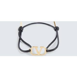 Valentino Garavani VLogo leather bracelet - black - One Size