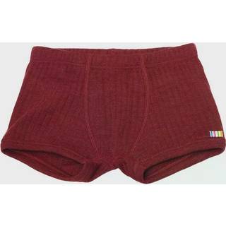 Boxershorts i mørk bordeaux basis 100% merinould - ribform