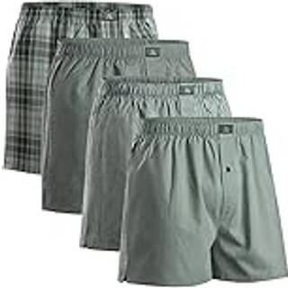 WOVEN BOXER SHORTS - Green/Stripes Mix / M / 4-Pack