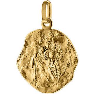 trendor 75256 Anhänger Christophorus Gold 585 (14 Karat) Ø 16 mm