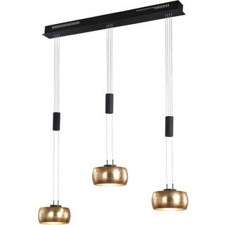 Colette LED-hængelampe, guld/sort, 3 lyskilder