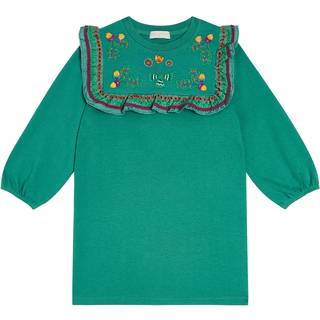 Stella McCartney Kids Embroidered cotton jersey dress - multicoloured - Y 6