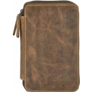 Stiftetui Leder mit 2 Fächern "Vintage" antikbraun 1573-25 | Greenburry.de