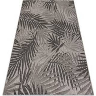 Sisaltæppe SISAL FLOORLUX 20504 LØV sølv / sort JUNGLE 120x170 cm