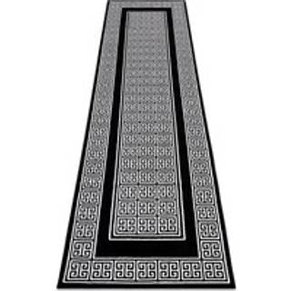 Tæppe, Fortovet GLOSS moderne 6776 85 stilfuld, ramme, Græsk sort / elfenben 80x250 cm