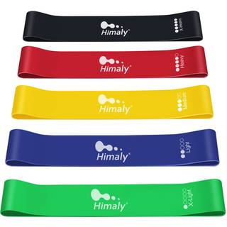 Modstandsb?nd loop ?velsesb?nd sat med 5 forskellige modstandsniveauer Elastiske b?nd til tr?ning Yoga S?t p? 5 stk