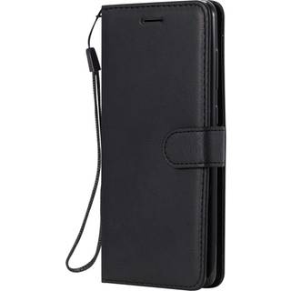 Samsung Galaxy A21s Læder Flip Cover m. Pung og Strop - Sort
