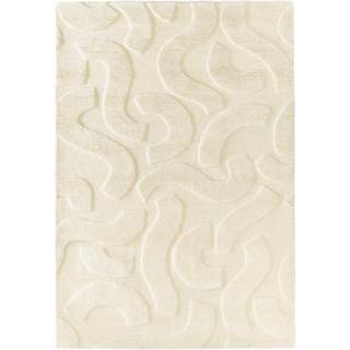 Håndvævet uldtæppe Clio med høj-lav struktur