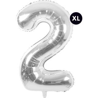 Folienballon Zahl silber 86cm
