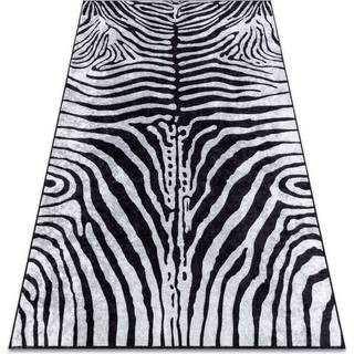 MIRO 51331.803 tæppe skal vaskes Zebra skridsikker - sort / hvid 80x150 cm