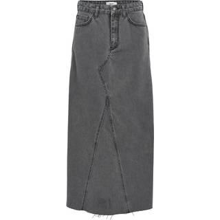 ObjHarlow Long Denim Skirt - Grey Denim - Object - Grå XS