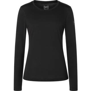 super.natural Women's Arctic230 Long Sleeve Jet Black, L