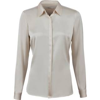 Stenströms Susan Champange silkeskjorte | Dame |Dameskjorter & Bluser | Feminine | Størrelse: 40 | Champange | Solid | Lange Ærmer