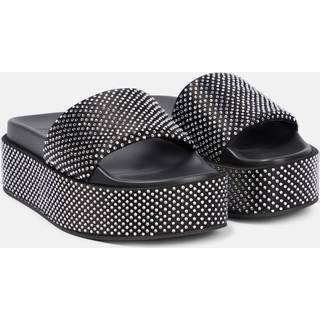 Versace Embellished satin platform slides - multicoloured - EU 39