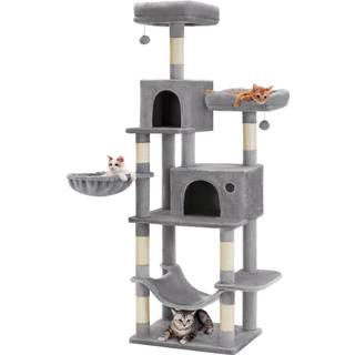 FEANDREA PCT196W01 Cat Tower, Slim Cat Tower, Large Cats, Stationary, Space Saving, Easy Climbing, Large Hammock, Eliminates Lack of Exercise, Multipl
