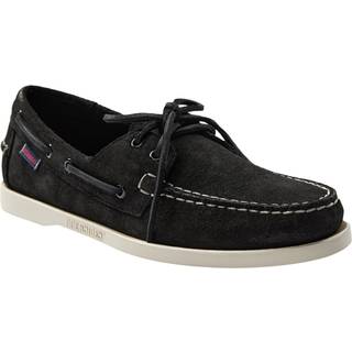 Sebago Docksides Suede Boat Shoe Black