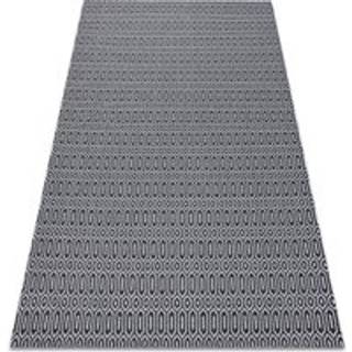 Tæppe CASA Økologisk, EKO SISAL Boho Mesh 22075 sort / grå, lavet af genbrugsbomuld 114x170 cm