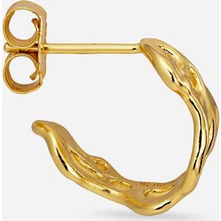 Small Space Hoop, Gold Plated-Right