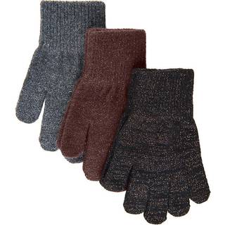 Mikk-Line - Magic handsker 3-pak - Dark Mink/Black/Antrazite - 1-3 år