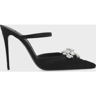 Dolce&Gabbana Crystal-embellished satin mules - black - EU 37