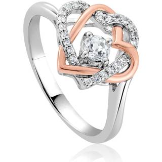 Forever Yours Sterling Silver Heart Ring with Topaz