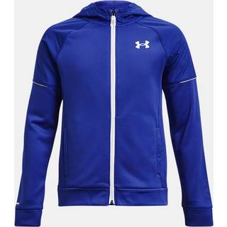 Jakke med hætte Under UA Storm Armour Fleece® Full-Zip 1379285-400 Størrelse YMD