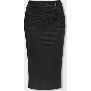 Versace x Dua Lipa gathered jersey midi skirt - black - M